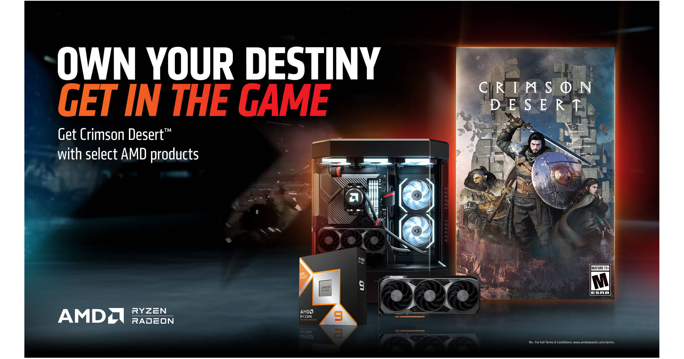 AMD Radeon RX 9000 Series and Ryzen gaming PC bundle